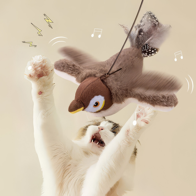 Інтерактивна-USB іграшка для котів Пташка 24×23×6 см3