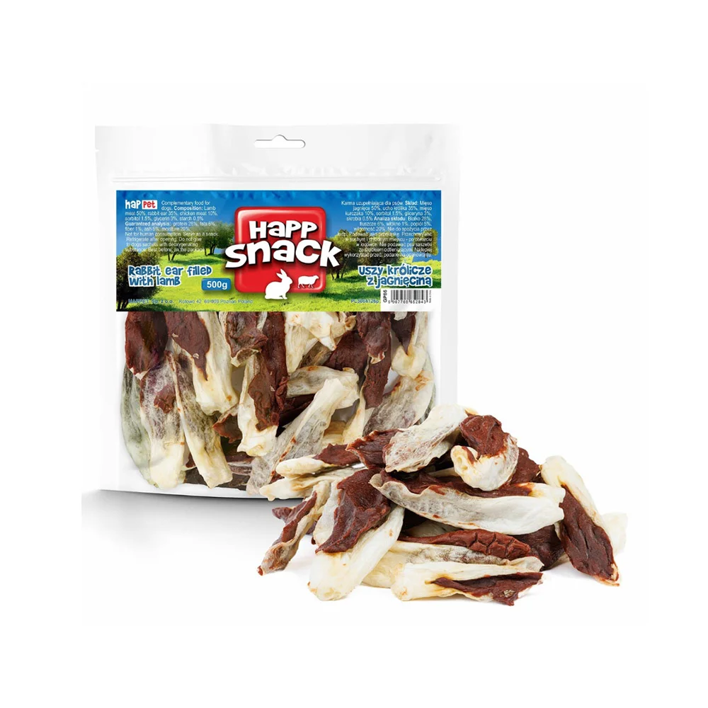 Happet ласощів для собак вуха кролика з бараниною 500 г...