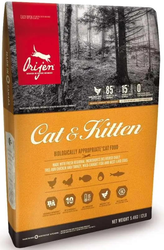 Orijen cat&kitten 5,4 кг беззерновий корм для котів і кошенят з м'ясом курчат1